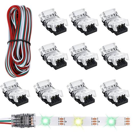 11 Pieces Tunable 3 Pin Led Strip Connectors 10mm Led Strip Light Connectors Led Strip Connector