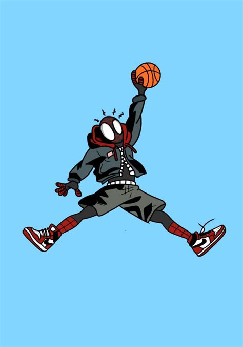 Miles Morales Setup Spiderman Jordans Drawings Sneakers Movie