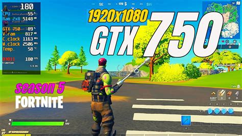 GTX 750 Fortnite Season 5 1080p Performance Mode FPS BOOST