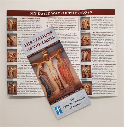 Stations Of The Cross Prayer Card Padre Pio Foundation Of America