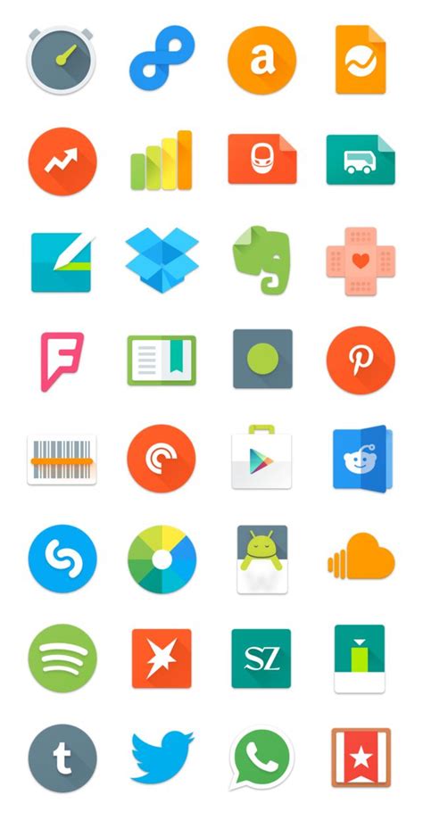 Android Lollipop App Icons