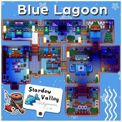 Sea-inspired Home Design 🐚🎣 ★ Blue Lagoon Series ★ Stardew Valley ...