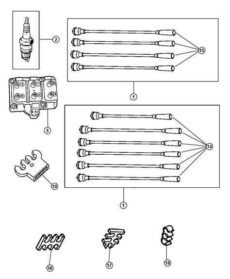 Chrysler Town Country Cable Ignition Coil Wiringenginefront