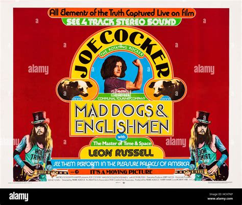 MAD DOGS AND ENGLISHMEN, US poster art, center: Joe Cocker; bottom left ...