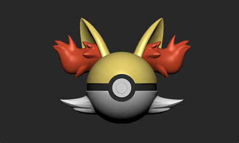 Archivo Stl Pokemon Fennekin Braixen Delphox Pokeball Dise O Para