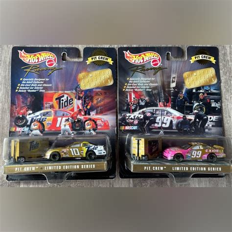 Mattel Toys Lot Of New Hot Wheels Racing Nascar Limited Edition Series Pit Crew Cars