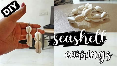 DIY Shell Hoops How To Make Jewelry With Sea Shells DIY Cowrie