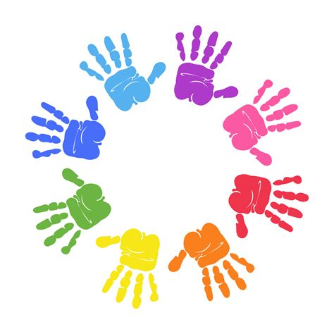 Kids Hand Prints Clipart