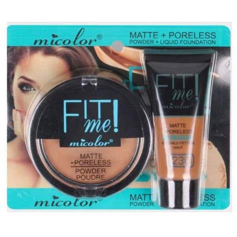 Micolor 2 In 1 Fit Me Matte Poreless Powder Liquid Foundation No 1