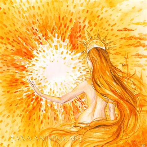 Sun Goddess Painting Sun Goddess Art Sun God Artwork Solar G - Inspire ...