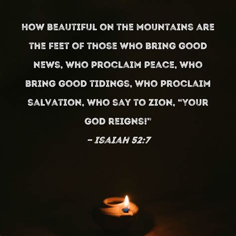 Isaiah 527 How Beautiful On The Mountains Are The Feet Of Those Who