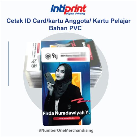 Jual Cetak Id Card Kartu Anggota Kartu Pelajar Bahan Pvc Anti Luntur