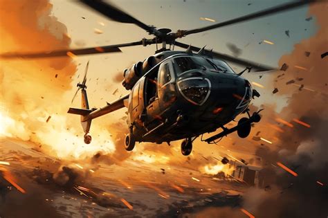 Premium AI Image | Helicopter Assault