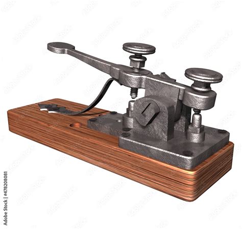 Antique Morse Telegraph Key 3d Rendering Illustration Of An Antique