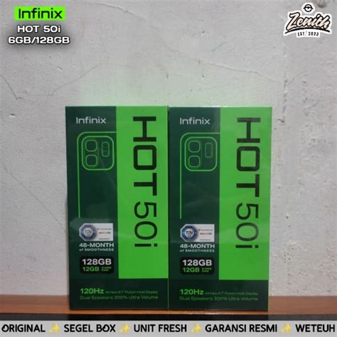 Jual Infinix Hot 50i 6 128GB 120Hz New Garansi Resmi Segel Box Shopee Indonesia