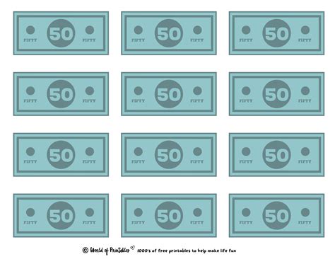 Printable Play Money - Play & Learn! - World of Printables