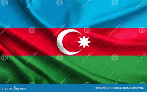 Flag Of Azerbaijan Stock Illustration Illustration Of State 299075424