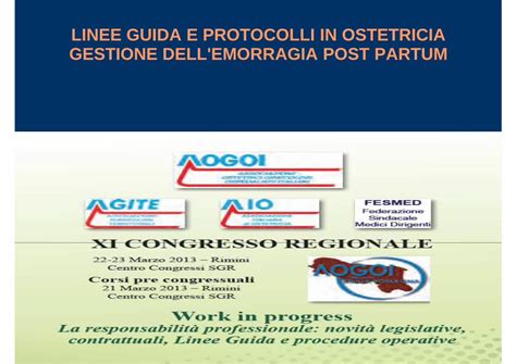 Pdf Linee Guida E Protocolli In Ostetricia Infusione Di