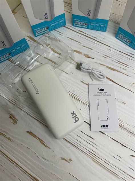 Повербанк Power Bank 20000mAh с быстрой зарядкой Bix PB20 QPD Dual