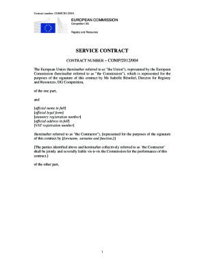 Fillable Online Ec Europa Contrat Direct Service En Final Clean Fax