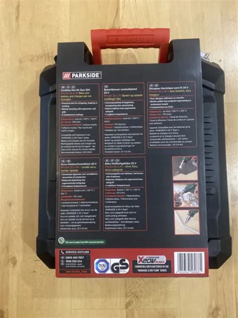 Parkside V Cordless Hot Heat Air Gun Bare Unit No Battery Charger