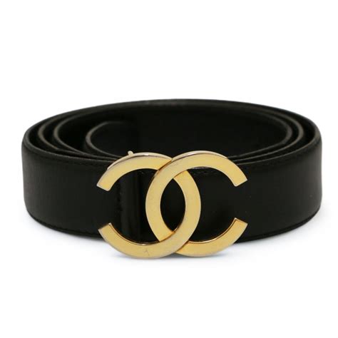 Ceinture Chanel cuir noir occasion à shopper sur notre site internet