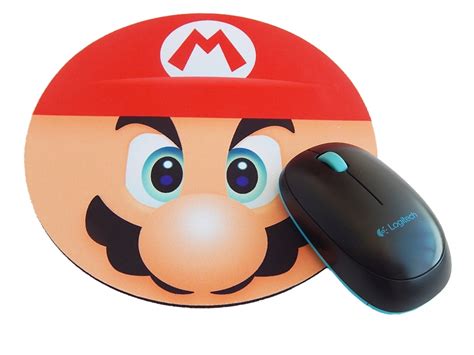 Mouse Pad Redondo Mario Bros Face Artgeek Loja Nerd De Decora O E