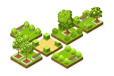 Premium Vector Forest Mini Composition Set