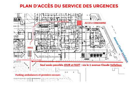 plan urgences Hôpital Saint Louis