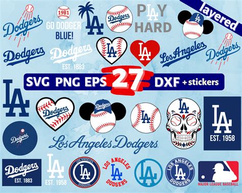 Los Angeles Dodgers Logo Mlb Svg Cut Files Baseball Clipart