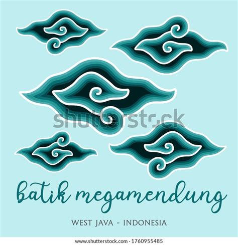 Indonesian Batik Blue Mega Mendung Stock Vector (Royalty Free) 1760955485 | Shutterstock