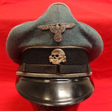 German Waffen Ss Ncos Visor Cap Jb Military Antiques