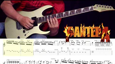 Pantera Rise Solo Guitar Tabs Youtube