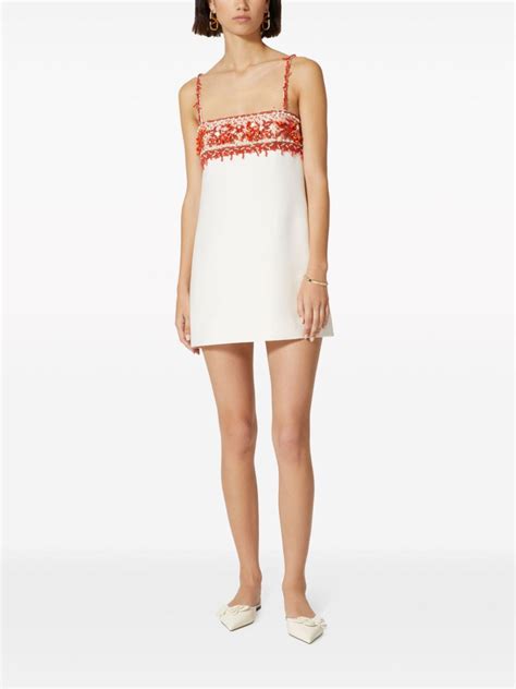 Valentino Garavani Crepe Couture Embroidered Minidress Farfetch