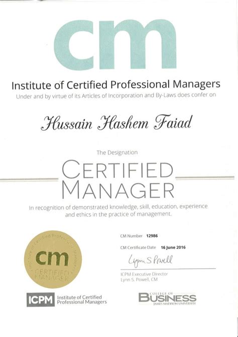 Icpm Certificate And Code Of Ethics