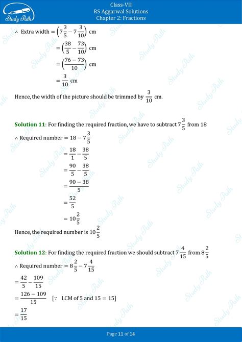 Rs Aggarwal Solutions Class 7 Chapter 2 Fractions Study Path