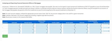 Solved Analyzing And Reporting Financial Statement Effects Chegg