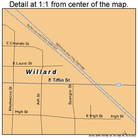 Willard Ohio Street Map 3985232