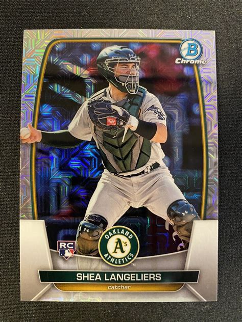 Shea Langeliers Bowman Chrome Mojo Refractor Rookie Card