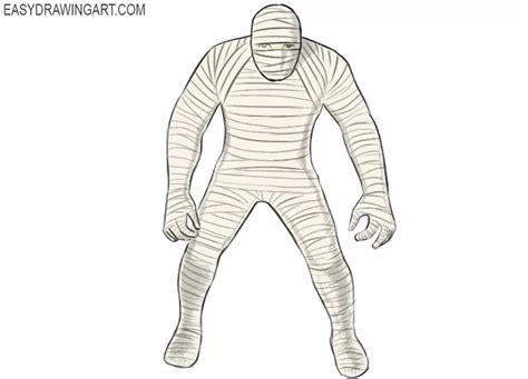 How To Draw A Mummy Easy Drawing Art