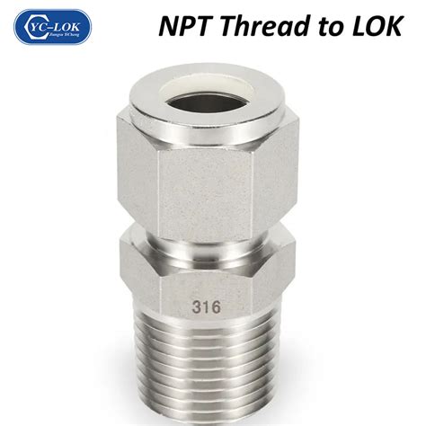 Npt Stainless Steel Tube Fitting Inoxidable Union Instrument Male