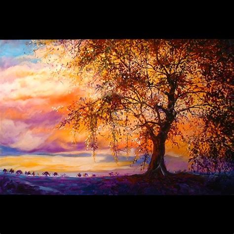 Setting Sun Tree By Marcia Baldwin From Landscapes