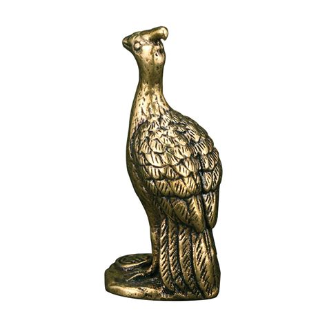 Brass Peacock Ornament Retro Home Decor Peacock Shape Miniature Statue Feng Shui Chinese