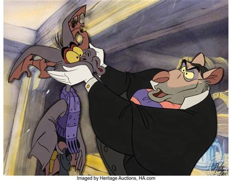 The Great Mouse Detective Fidget And Ratigan Production Cel Walt Disney