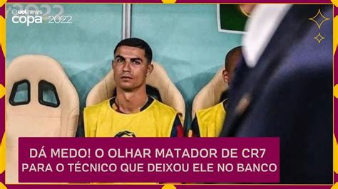 De Arrepiar Veja O Olhar De Cr7 Para O Treinador Que O Deixou No Banco Youtube