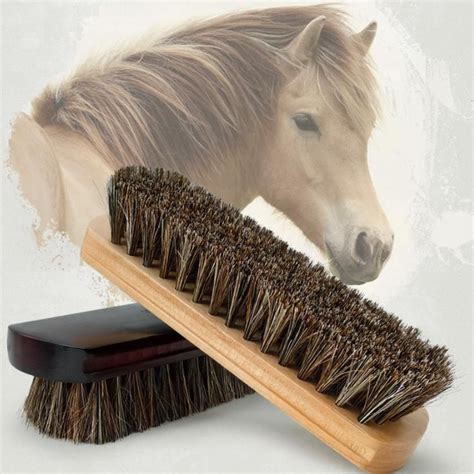 2021 Horse Hair Bristle Wooden Brush For Shoeshine Leather Polish ...