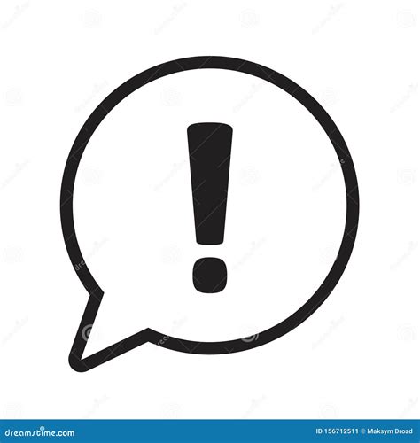 Exclamation Mark In Speech Bubble Exclamation Mark Icon Vector Stock