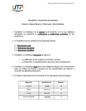 Informe 8 Laboratorio De Fisica 1 Docx Informe 8 Laboratorio De