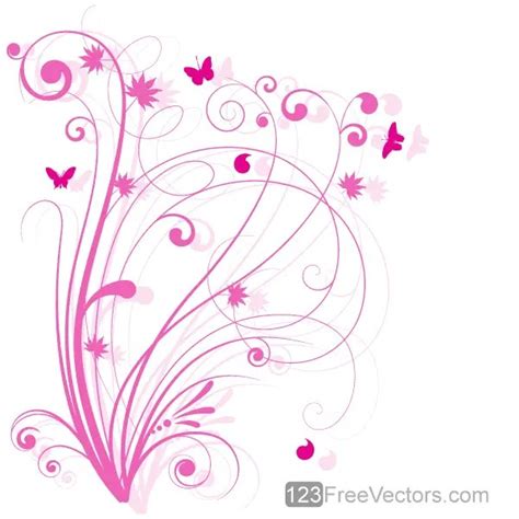 Free Hand Drawn Decorative Floral Vector