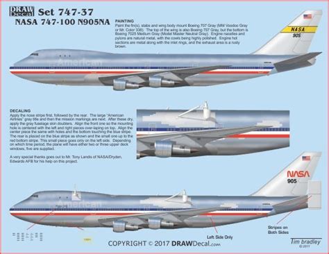 NASA Bare Metal Shuttle Carrier 747 – DRAW Decal